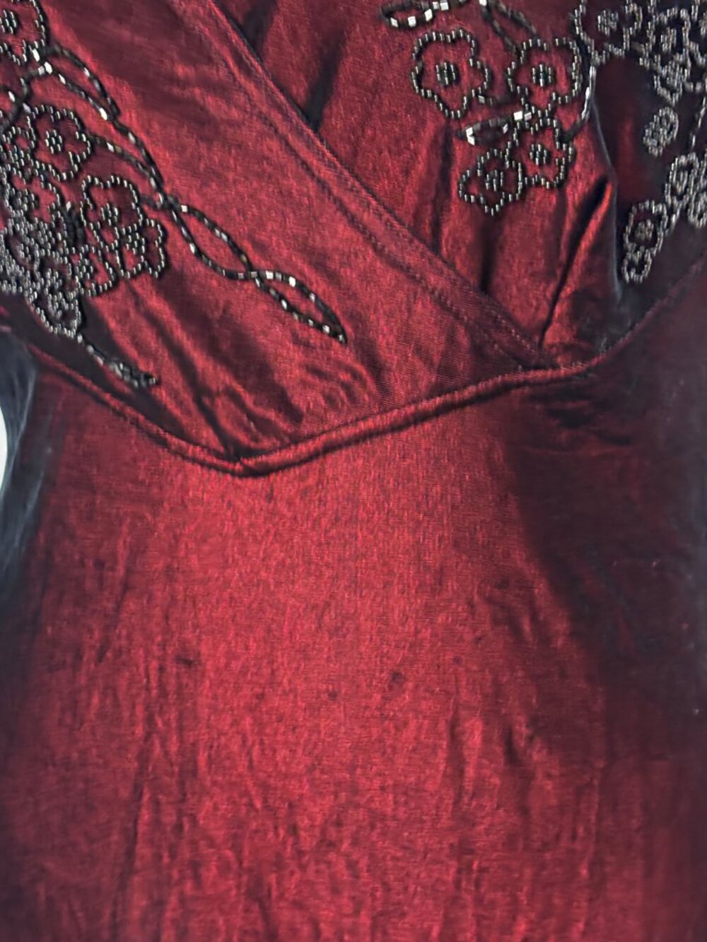 * Vtg Scene Y2K Burgundy Panne Velvet Body Skimming Maxi dress Sz 13 - Picture 8 of 16